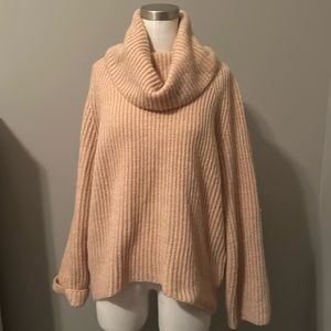 Jcrew point sur sweater, blush in color, medium